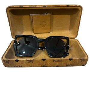 MCM Burgundy Square cutout Sunglasses One Size Oversized Square Sunglasses Red | MCM ®US main image 4